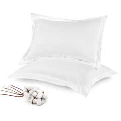 Siesta Zen 100% Egyptian Cotton 800 Thread Count Oxford Pillowcases (Pair) Luxury Cooling Sateen, Ultra-Soft, Silky & Hypoallergenic, 50x75cm with 5cm Hem