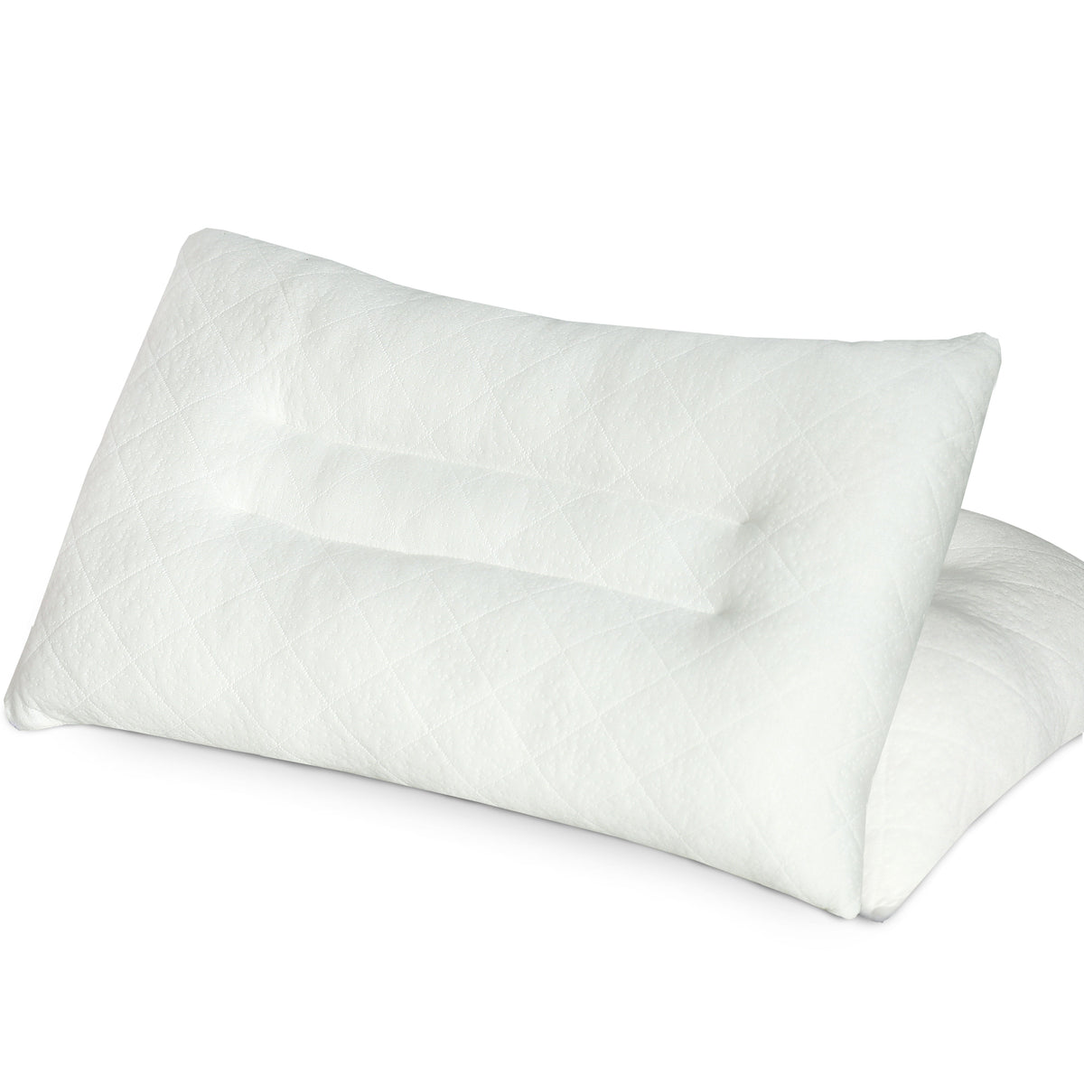 Ultimate Sleep Bamboo Filled Pillow (Pack of 2)  Standard Size Ergonomic Bed Pillows with Zipper, Virgin Hollowfiber Fill, Hypoallergenic, Breathable Cervical Neck Support for Side Sleepers